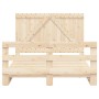 Solid pine wood bed frame with headboard 160x200 cm by , Beds and slatted bases - Ref: Foro24-3281559, Price: 236,30 €, Disco...