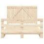 Solid pine wood bed frame with headboard 160x200 cm by , Beds and slatted bases - Ref: Foro24-3281559, Price: 229,77 €, Disco...