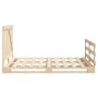 Solid pine wood bed frame with headboard 160x200 cm by , Beds and slatted bases - Ref: Foro24-3281559, Price: 236,30 €, Disco...