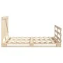 Solid pine wood bed frame with headboard 160x200 cm by , Beds and slatted bases - Ref: Foro24-3281559, Price: 229,77 €, Disco...