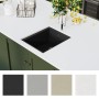 Küchenspüle mit Überlauf aus schwarzem Granit von vidaXL, Sinkt - Ref: Foro24-147073, Preis: 165,87 €, Rabatt: %