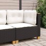 Corner garden sofa with black synthetic rattan cushions by , Outdoor sofas - Ref: Foro24-365902, Price: 106,55 €, Discount: %