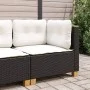 Corner garden sofa with black synthetic rattan cushions by , Outdoor sofas - Ref: Foro24-365902, Price: 104,31 €, Discount: %