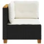 Corner garden sofa with black synthetic rattan cushions by , Outdoor sofas - Ref: Foro24-365902, Price: 104,31 €, Discount: %