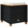 Corner garden sofa with black synthetic rattan cushions by , Outdoor sofas - Ref: Foro24-365902, Price: 106,55 €, Discount: %