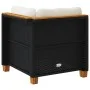 Corner garden sofa with black synthetic rattan cushions by , Outdoor sofas - Ref: Foro24-365902, Price: 104,31 €, Discount: %