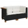 Ecksofas für den Garten mit 2 Stück schwarzen Kunststoff-Rattan-Kissen. von , Outdoor-Sofas - Ref: Foro24-365914, Preis: 157,...