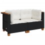 Ecksofas für den Garten mit 2 Stück schwarzen Kunststoff-Rattan-Kissen. von , Outdoor-Sofas - Ref: Foro24-365914, Preis: 159,...