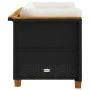 Ecksofas für den Garten mit 2 Stück schwarzen Kunststoff-Rattan-Kissen. von , Outdoor-Sofas - Ref: Foro24-365914, Preis: 157,...