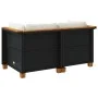 Ecksofas für den Garten mit 2 Stück schwarzen Kunststoff-Rattan-Kissen. von , Outdoor-Sofas - Ref: Foro24-365914, Preis: 157,...
