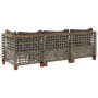 3-seater garden sofa with grey synthetic rattan cushions by , Outdoor sofas - Ref: Foro24-365942, Price: 248,23 €, Discount: %