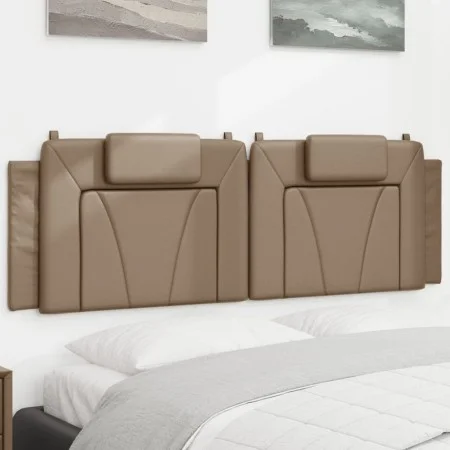 Gepolstertes Kopfteil aus synthetischem Capuccino-Leder, 160 cm. von , Kopf- und Fußteile - Ref: Foro24-374801, Preis: 52,94 ...