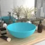 Hellgrünes rundes Badezimmerwaschbecken aus Keramik von vidaXL, Sinkt - Ref: Foro24-146980, Preis: 41,55 €, Rabatt: %
