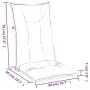 Cushions for high back chair 4 pcs dark gray melange fabric by , Cushions for chairs and sofas - Ref: Foro24-4002350, Price: ...