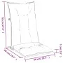 High back chair cushions 4 units red melange fabric 120x50x7 cm by , Cushions for chairs and sofas - Ref: Foro24-4002365, Pri...