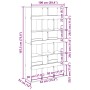 Estante de libros 2 pcs Roble negro 100 x 33 x 187.5 cm
