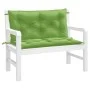 Kissen für Gartenbank 2 Stück Stoff in Melange-Grün 100x50x7 cm von , Kissen für Stühle und Sofas - Ref: Foro24-4002591, Prei...