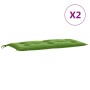 Kissen für Gartenbank 2 Stück Stoff in Melange-Grün 100x50x7 cm von , Kissen für Stühle und Sofas - Ref: Foro24-4002591, Prei...