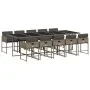 11-piece garden dining set with gray synthetic rattan cushions by , Garden sets - Ref: Foro24-3278059, Price: 924,31 €, Disco...