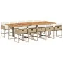 Garten-Essgruppe 11-teilig mit beigen Polstern aus synthetischem Rattan von , Gartensets - Ref: Foro24-3278067, Preis: 923,10...