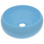 Matte light blue round ceramic luxury washbasin 40x15 cm by vidaXL, Sinks - Ref: Foro24-147000, Price: 77,54 €, Discount: %