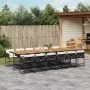 Set comedor de jardín con cojines 13 pzas ratán sintético negro de , Conjuntos de jardín - Ref: Foro24-3278078, Precio: 950,1...