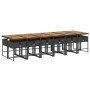 Set comedor de jardín con cojines 13 pzas ratán sintético negro de , Conjuntos de jardín - Ref: Foro24-3278078, Precio: 950,1...