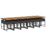 Set comedor de jardín con cojines 13 pzas ratán sintético negro de , Conjuntos de jardín - Ref: Foro24-3278078, Precio: 845,1...