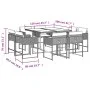 9-piece garden dining set with black synthetic rattan cushions by , Garden sets - Ref: Foro24-3278141, Price: 538,73 €, Disco...