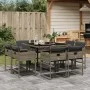 Garden dining set 9 pieces and gray synthetic rattan cushions by , Garden sets - Ref: Foro24-3278143, Price: 554,10 €, Discou...