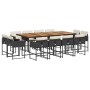 Garden dining set with 13-piece black synthetic rattan cushions by , Garden sets - Ref: Foro24-3278174, Price: 733,78 €, Disc...