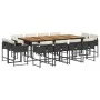Set comedor de jardín con cojines 13 pzas ratán sintético negro de , Conjuntos de jardín - Ref: Foro24-3278174, Precio: 837,7...
