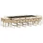 Set comedor de jardín con cojines 15 pzas ratán sintético beige de , Conjuntos de jardín - Ref: Foro24-3278181, Precio: 974,7...