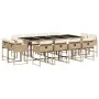 Set comedor de jardín con cojines 13 pzas ratán sintético beige de , Conjuntos de jardín - Ref: Foro24-3278169, Precio: 833,5...