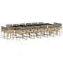 Garden dining set 17 pieces with beige synthetic rattan cushions by , Garden sets - Ref: Foro24-3278195, Price: 1,00 €, Disco...