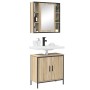 Juego de muebles de baño 2 pcs Marrón 60 x 30 x 60 cm