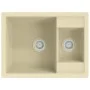 Double sink kitchen with overflow beige granite by vidaXL, Sinks - Ref: Foro24-147087, Price: 118,97 €, Discount: %