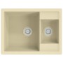 Küchenspüle mit doppelter Schüssel und beigem Granitüberlauf von vidaXL, Sinkt - Ref: Foro24-147087, Preis: 120,42 €, Rabatt: %