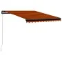 Manuelle einziehbare Markise mit orangefarbener und brauner LED 350x250 cm von vidaXL, Markisen - Ref: Foro24-3055225, Preis:...
