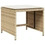 Garden dining set 11 pieces with beige synthetic rattan cushions by , Garden sets - Ref: Foro24-3277923, Price: 651,57 €, Dis...