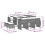 Garten-Essgruppe 11-teilig mit beigen Polstern aus synthetischem Rattan von , Gartensets - Ref: Foro24-3277923, Preis: 526,01...