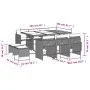Garten-Essgruppe 11-teilig mit beigen Polstern aus synthetischem Rattan von , Gartensets - Ref: Foro24-3277923, Preis: 526,01...