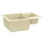 Double sink kitchen with overflow beige granite by vidaXL, Sinks - Ref: Foro24-147087, Price: 118,97 €, Discount: %
