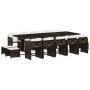 Garden dining set with 15-piece brown synthetic rattan cushions by , Garden sets - Ref: Foro24-3277940, Price: 814,73 €, Disc...