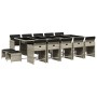 Set comedor jardín y cojines 15 pzas ratán sintético gris claro de , Conjuntos de jardín - Ref: Foro24-3277942, Precio: 818,17 €
