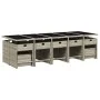 Set comedor jardín y cojines 15 pzas ratán sintético gris claro de , Conjuntos de jardín - Ref: Foro24-3277942, Precio: 828,1...