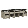 Set comedor jardín y cojines 15 pzas ratán sintético gris claro de , Conjuntos de jardín - Ref: Foro24-3277942, Precio: 818,17 €