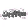Garden dining set with 15 pieces, light gray synthetic rattan and cushions. by , Garden sets - Ref: Foro24-3277942, Price: 97...