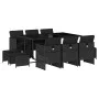 11-piece garden dining set with black synthetic rattan cushions by , Garden sets - Ref: Foro24-3277734, Price: 647,19 €, Disc...