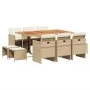 Garden dining set 11 pieces with beige synthetic rattan cushions by , Garden sets - Ref: Foro24-3277743, Price: 785,50 €, Dis...